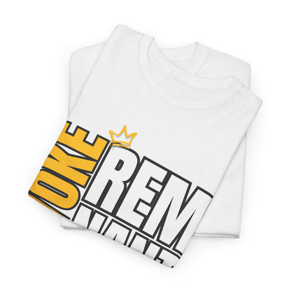 Woke Remnant Graphic Tee — Bold Black & Gold Social Justice Statement Shirt