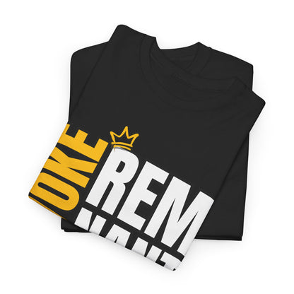Woke Remnant Graphic Tee — Bold Black & Gold Social Justice Statement Shirt
